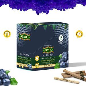 OME Box Blueberry 45 Medium Wraps - 15 Packs - 3 Wraps in Each Pack
